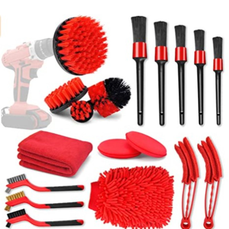 Car Detailing Brush - Car Cleaning Brush Kit with Drill