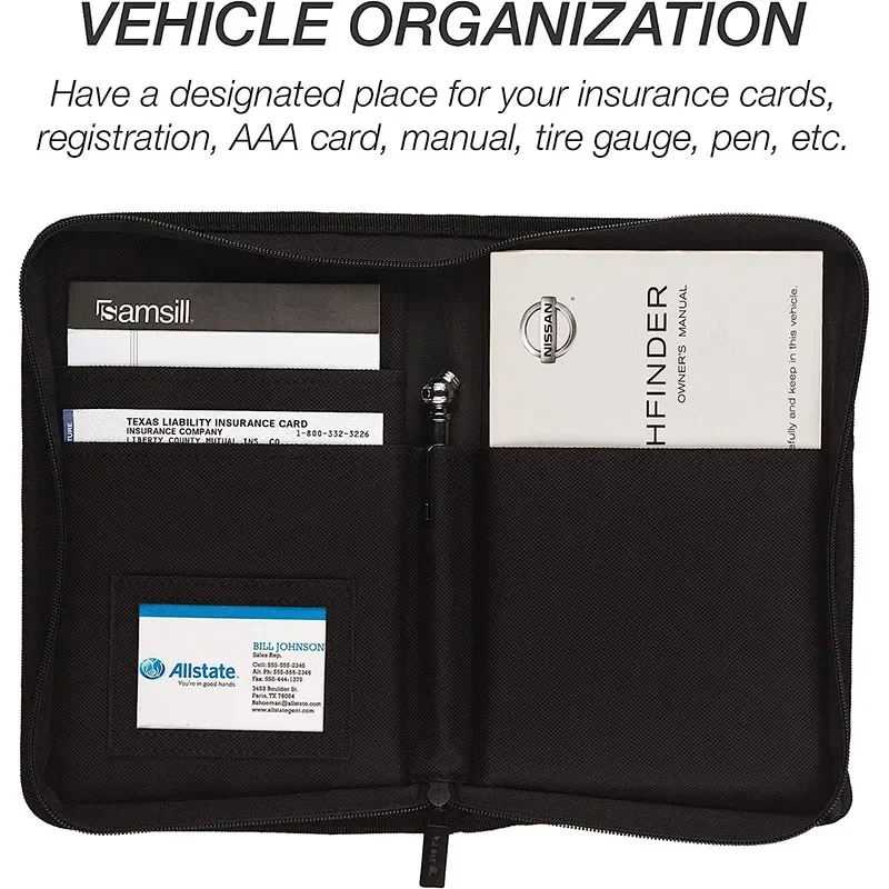 Car Accessories For Elderly - Nylon Car Registration Insurance Holder Driver's