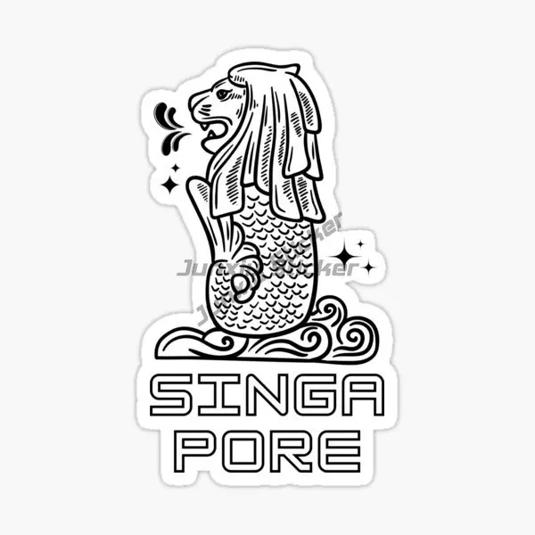 Singapore Flag Map Merlion Sce - Car Accessories Singapore 评论和价格
