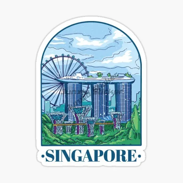 Singapore Flag Map Merlion Sce - Car Accessories Singapore 评论和价格