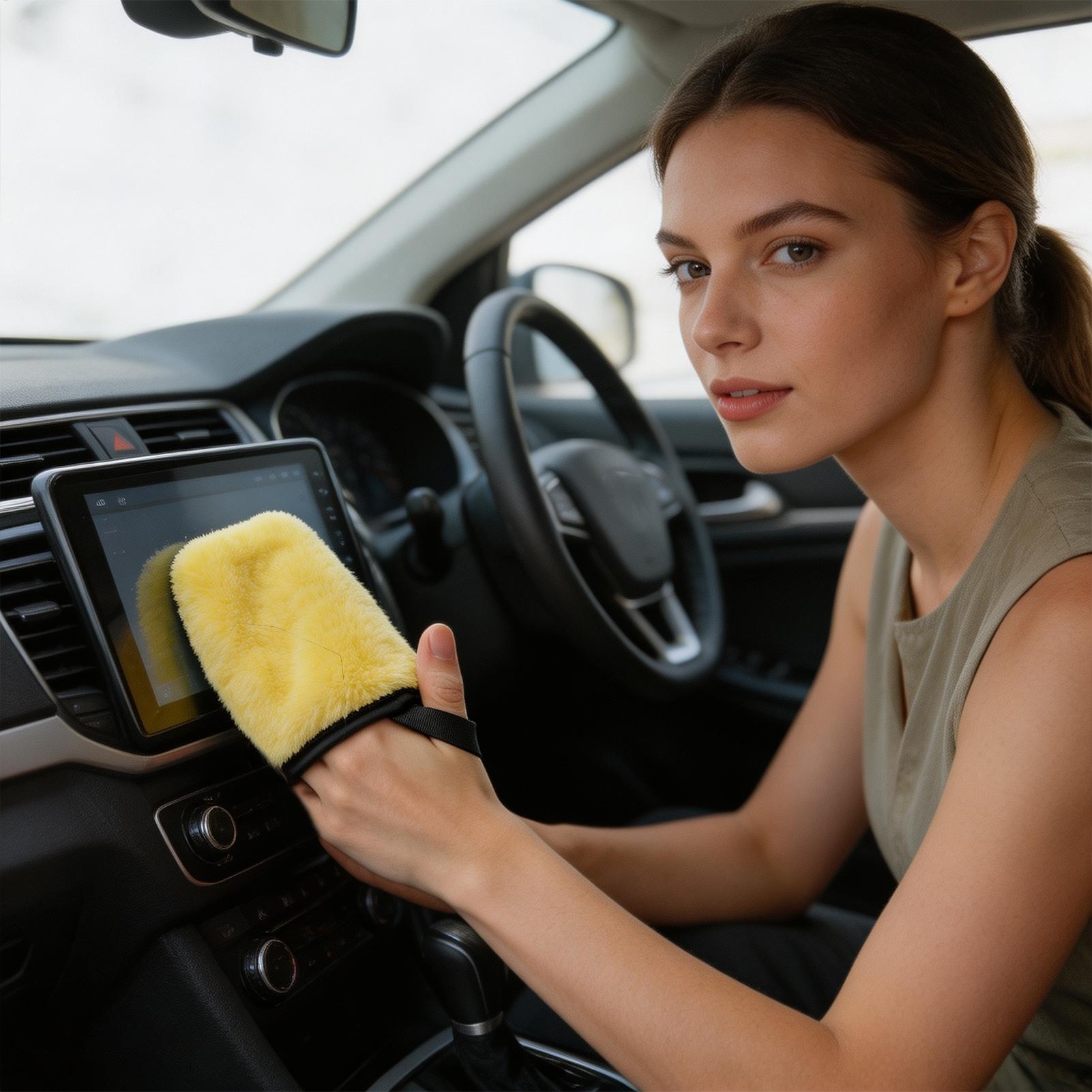 Microfiber Mitt for Cars Dual- - Car Detailing Brush 评论和价格