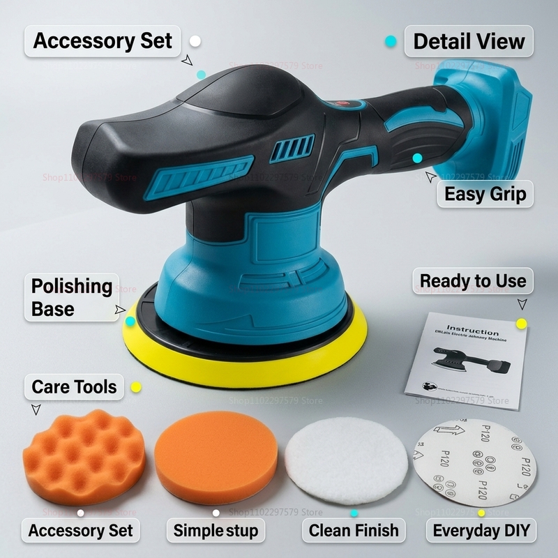 Cordless 18V Car Polisher Elec - Car Detailing Brush 评论和价格
